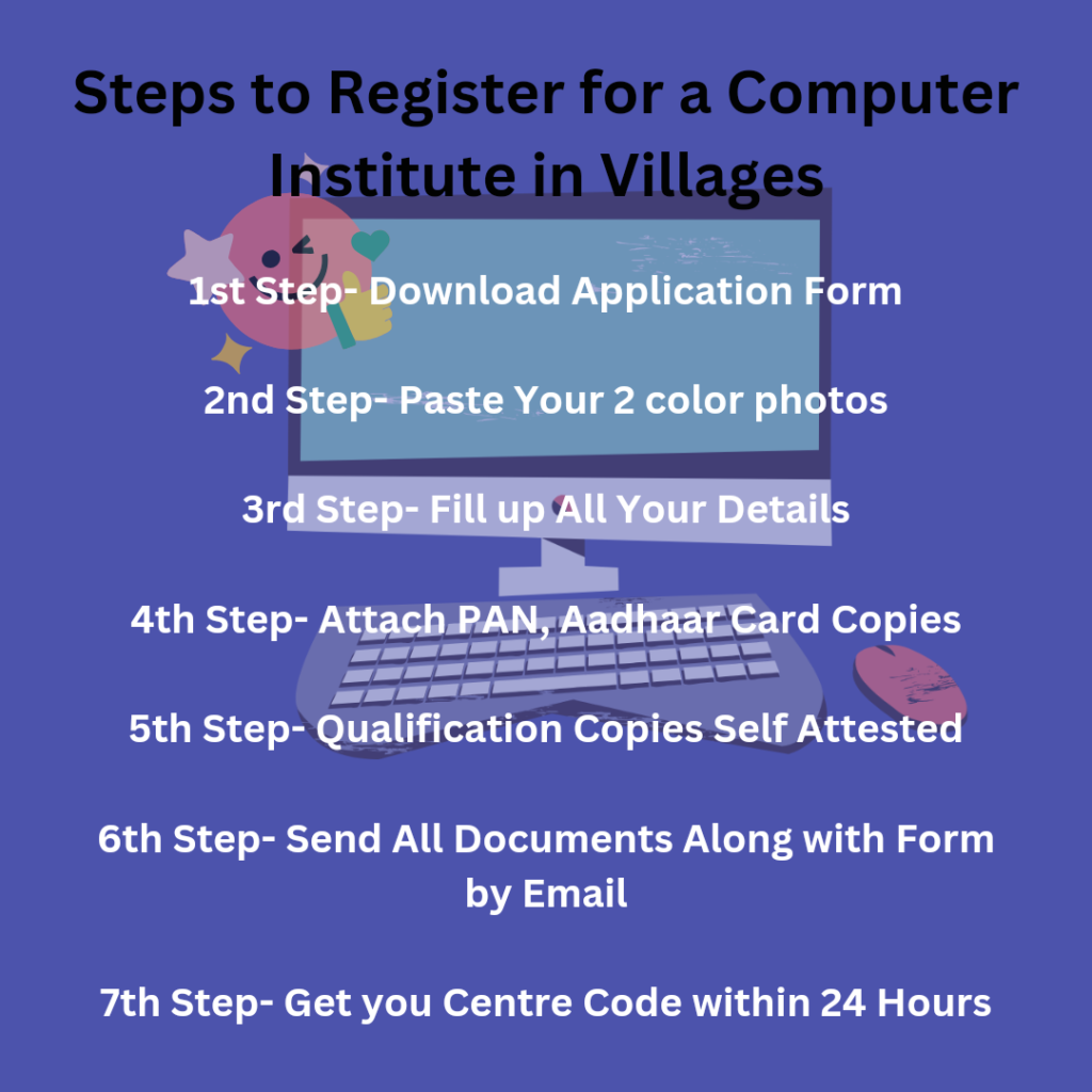 Steps to start computer training institute in villages