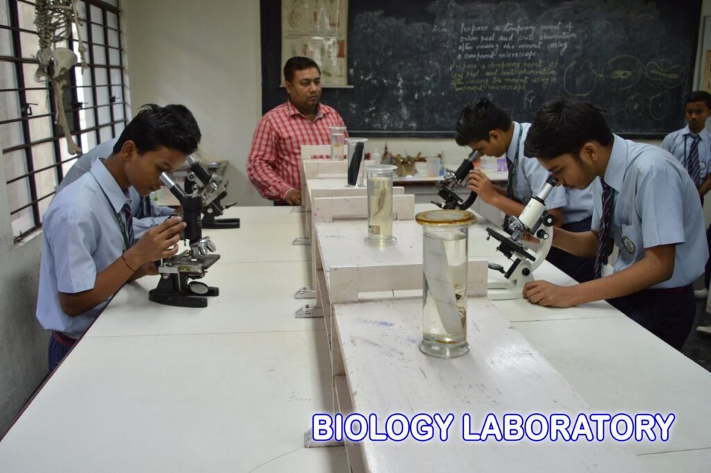 Biology laboratory of G.D. Mother International School Muzaffarpur