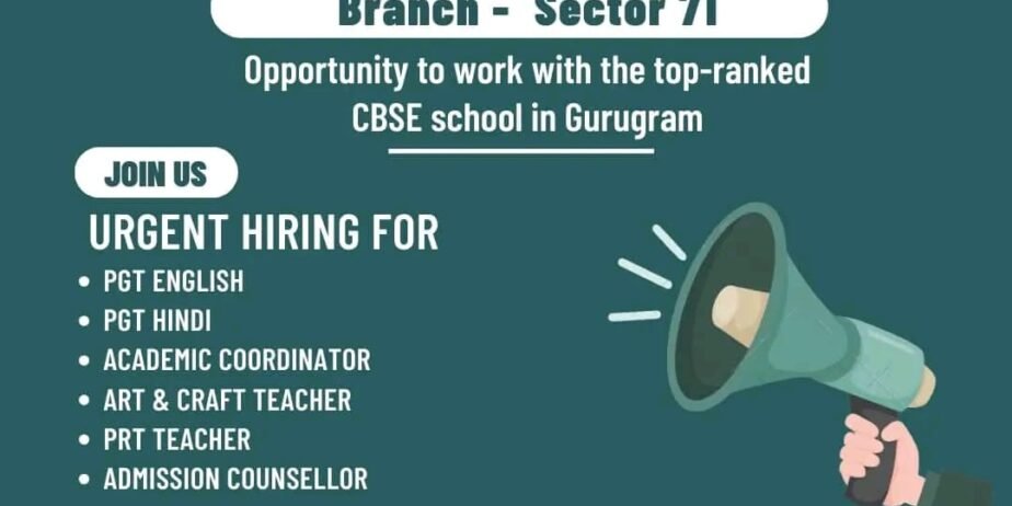 Jobs Opening in CD GROUP OF SCHOOLS, Haryana