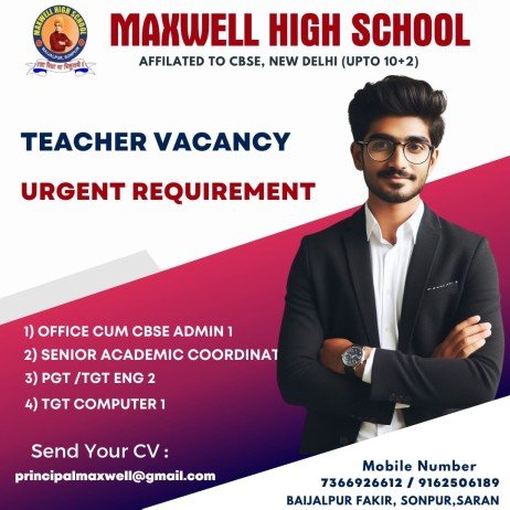 Teachers Job at  Maxwell High School, Sonpur, Saran