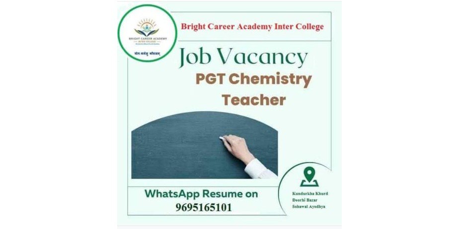 Teacher Job Openings in Bright Career Academy Inter College, Ayodhya, UP
