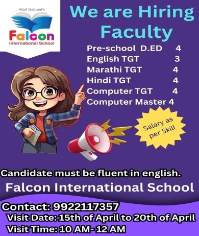 Teachers Job at Falcon International School, Maharashtra