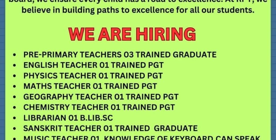 Teacher Job at RPY GLOBAL SCHOOL