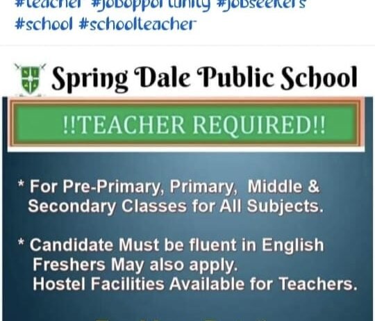 Teacher Job at Spring Dale Public School