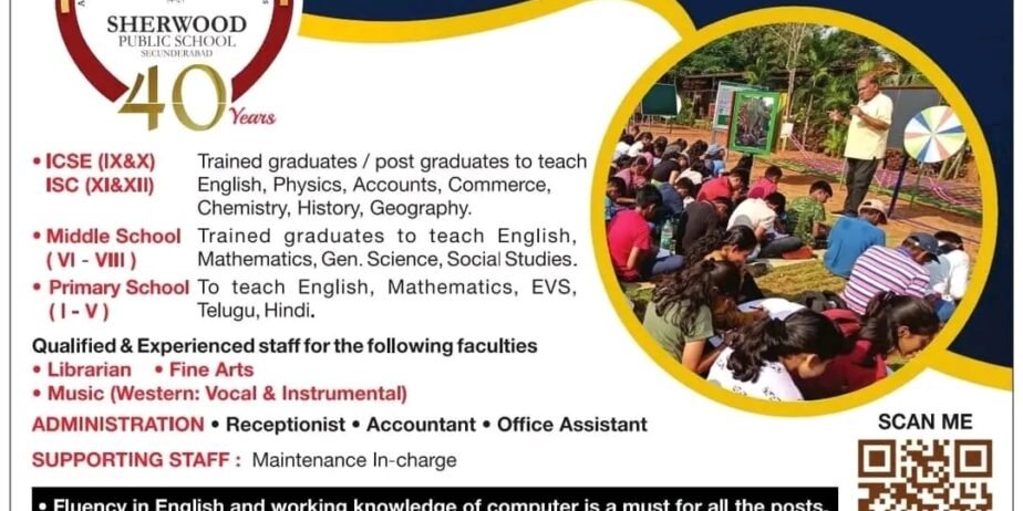 Teacher Job at SHERWOOD PUBLIC SCHOOL, SECUNDERABAD
