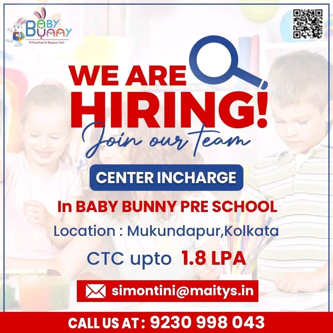 Teachers Job at Baby Bunny, Mukundapur, Kolkata