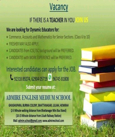 Teachers Job at  Admire English Medium School, Kolkata