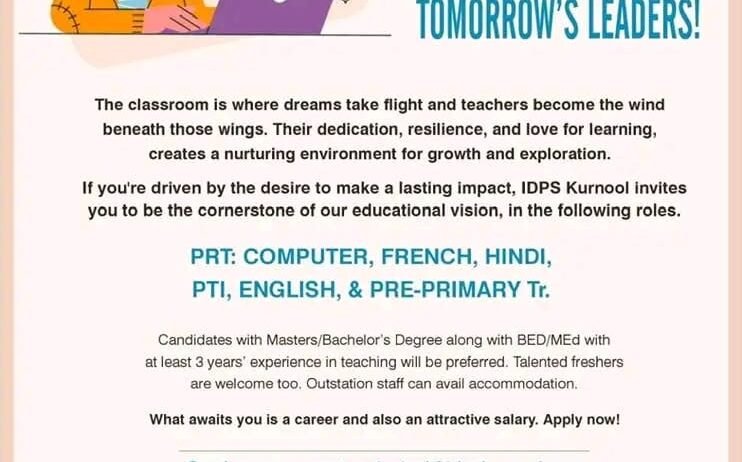 TEACHER JOBS!! in- Kurnool, Andhra Pradesh at DELHI PUBLIC SCHOOL Under