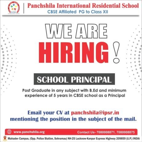 TEACHER JOBS!! in – Lucknow, Uttar Pradesh at Panchshila International Residential School