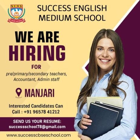 TEACHER JOBS!! in – Pune, Maharashtra at SUCCESS ENGLISH MEDIUM SCHOOL