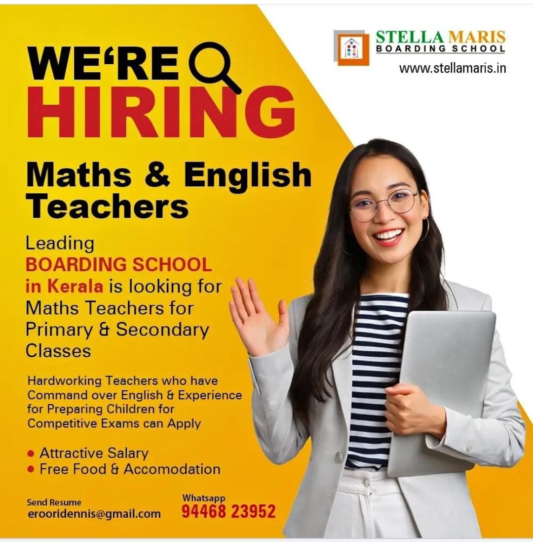 TEACHER JOBS!! in-Kozhikode, Kerala at STELLA MARIS BOARDING SCHOOL