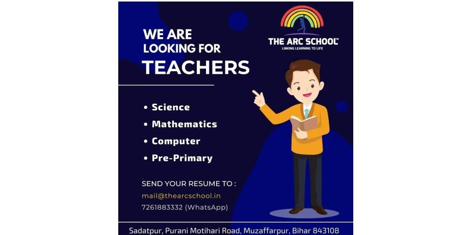 Teacher jobs at The Arc School, Muzaffarpur, Bihar