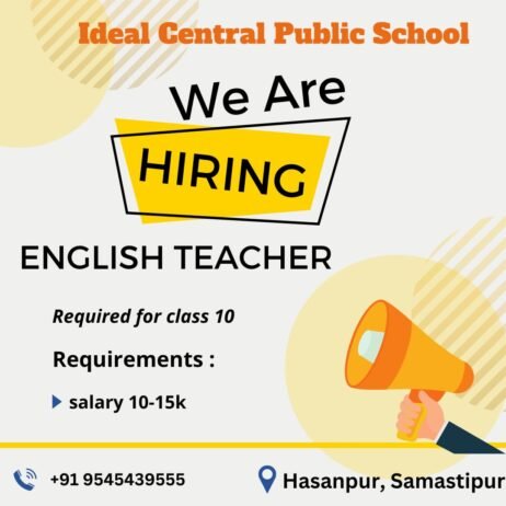 TEACHER JOBS!! in Hasanpur, Samastipur at Ideal Central Public School
