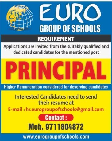 TEACHER JOBS!! in Salarpur Rajasthan at EURO GROUP OF SCHOOLS