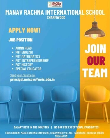 TEACHER JOBS!! in FARIDABAD, HARYANA at MANAV RACHNA INTERNATIONAL SCHOOL