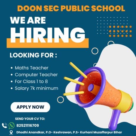 TEACHER JOBS!! in Muzaffarpur, Bihar at DOON SEC PUBLIC SCHOOL