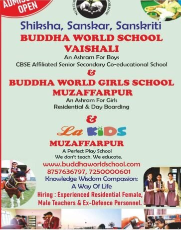 Teachers job in !Buddha World School and Buddha World Girls School Muzaffarpur