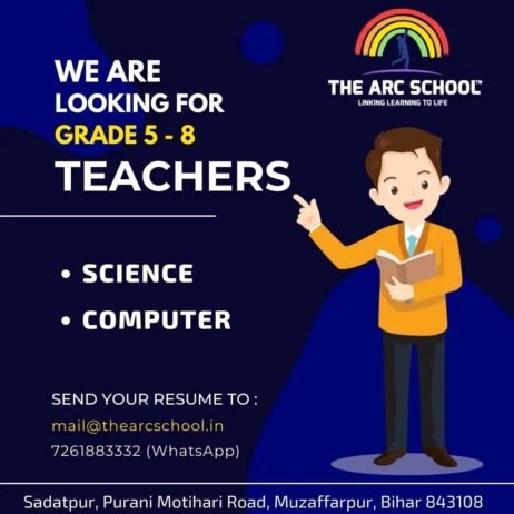 Teachers job in ! The ARC School Muzaffarpur