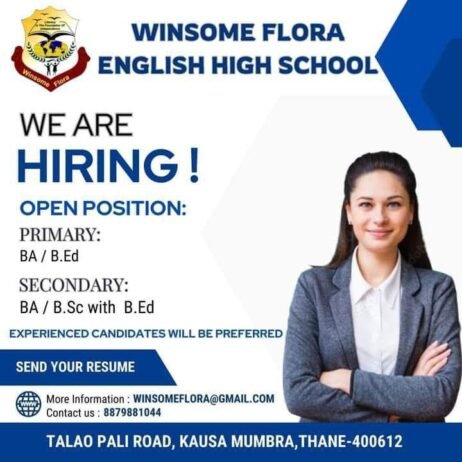 Teachers job in Winsome Flora English High School Kausa Mumbra, Thane