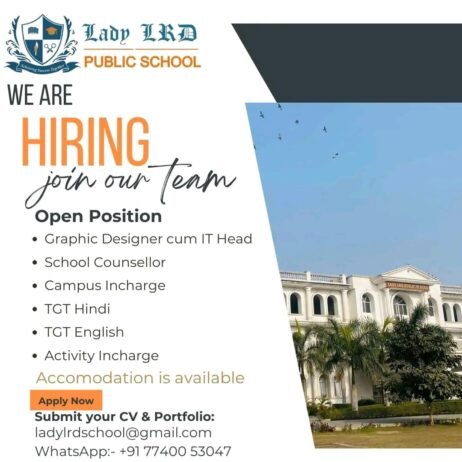 Teachers job in ! Lady LRD Public School