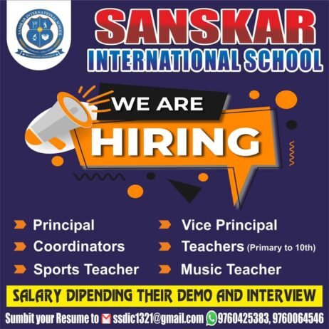 Job Openings in Sanskar International School , Patna, Bihar