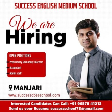TEACHER JOBS!! in Pune, Maharashtra at Success English Medium School
