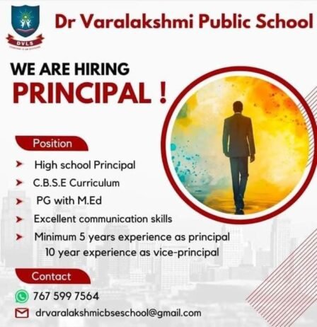 Job Opening in Dr Varalakshmi Public School, Andhra Pradesh