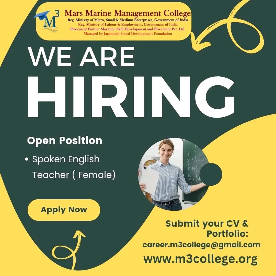 Job Opportunity at M3 Mars Marine Management College