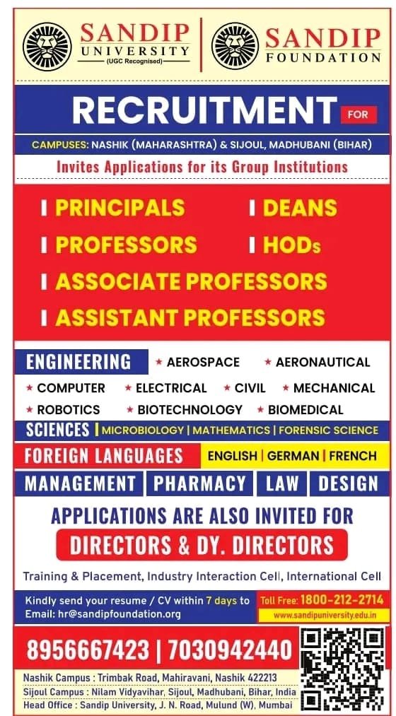 Career Opportunities at Sandip University