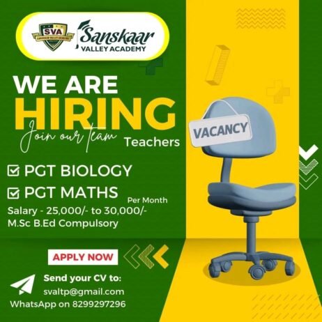 Job openings Sanskaar Valley Academy  in Lalitpur, Uttar Pradesh