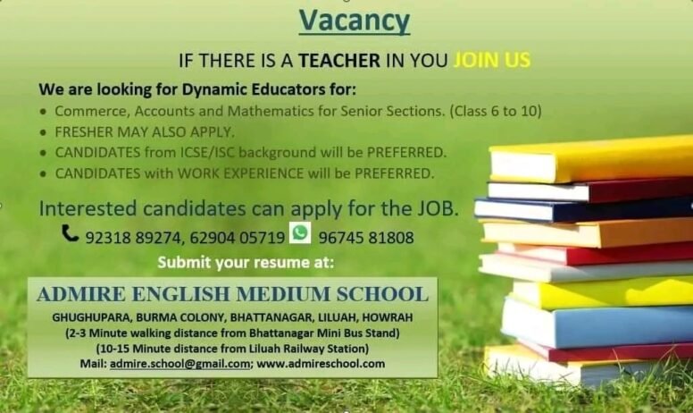 Job Opportunity at Admire English Medium School, Howrah, WB