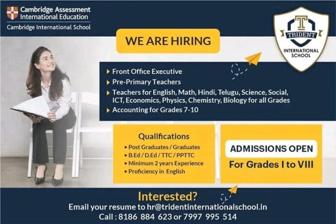 Teachers job in Trident International School, Hyderabad