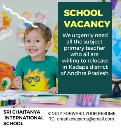 Teachers job in ! Sri Chaitanya International School A.P