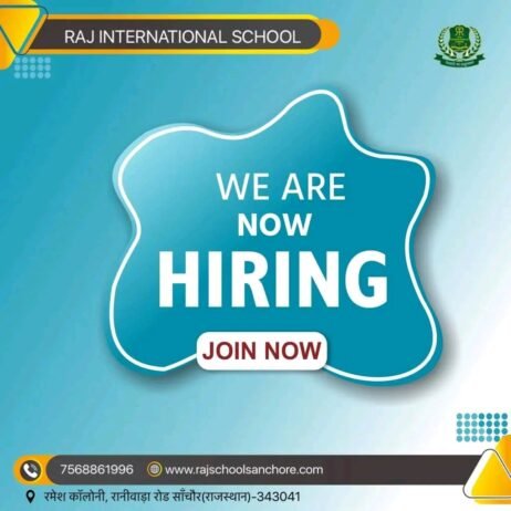 Teachers Job Openings in Raj International School, Sanchore (Rajasthan)