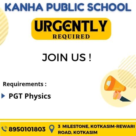 Job Opening in Kanha Public School, Rewari, Haryana