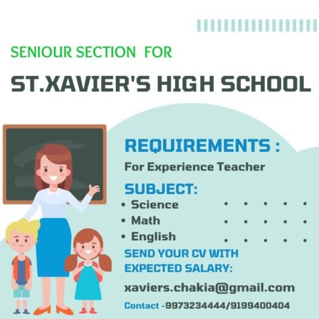 Teachers job in ! ST.XAVIER’S HIGH SCHOOL in Chakiya bihar