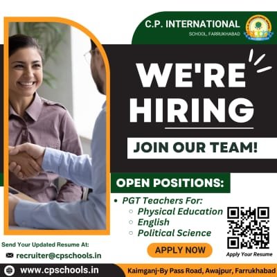 Opening Job for Teachers at C.P. INTERNATIONAL SCHOOL in Farrukhabad, Uttar Pradesh