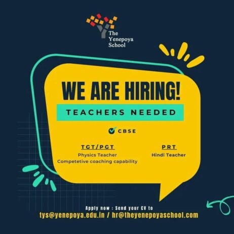 Teachers job in The Yenepoya School ,  Mangalore, Karnataka