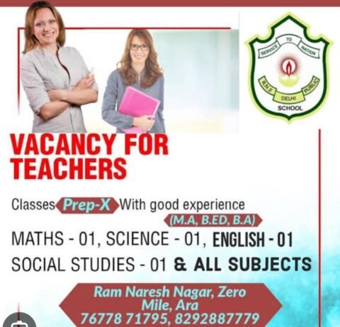 Teachers job in RNS Public Delhi School , Tetaria, Bihar