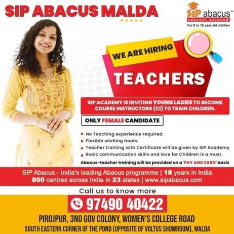 Teachers job in SIP ABACUS MALDA , Uttar Pradesh