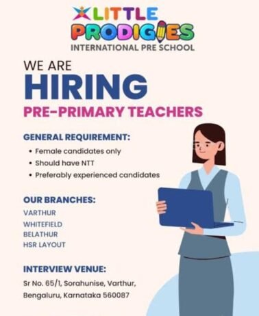 Job At Little Prodigies International Pre-School