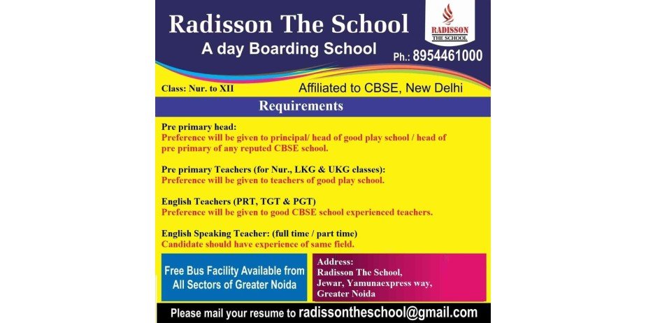 Teacher jobs at A Day Boarding School New Delhi, Delhi