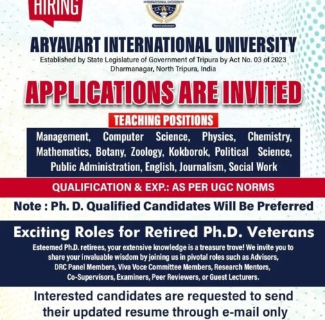 Job At Aryavart International University