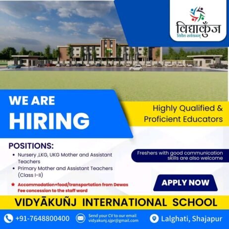 Join Vidyakunj International School – We Are Hiring