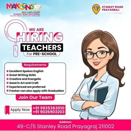 Job Opening in MAKONST Kids Unplugged, Prayagraj, Uttar Pradesh