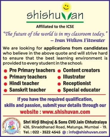 Teacher Job in Shishu An, Mumbai, Maharashtra