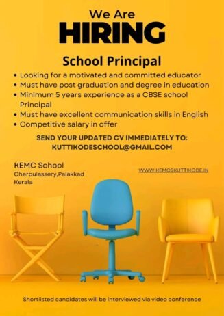 Teacher Job in KEMC School Palakkad, Kerala