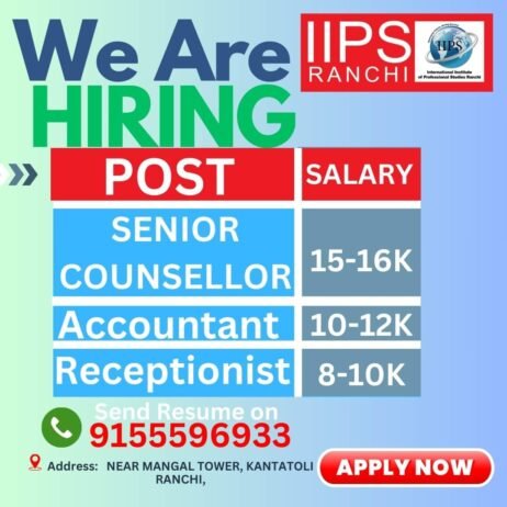 Teachers job in ! IPS International Institute of Professional Studies  in Ranchi, JHARKHAND