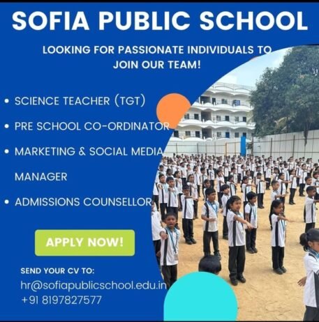 Teachers job in ! SOFIA PUBLIC SCHOOL in (Ghaziabad), Uttar Pradesh