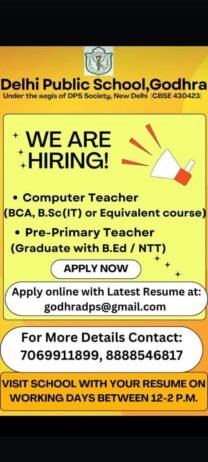 Join Our Dynamic Team at Delhi Public School, Godhra